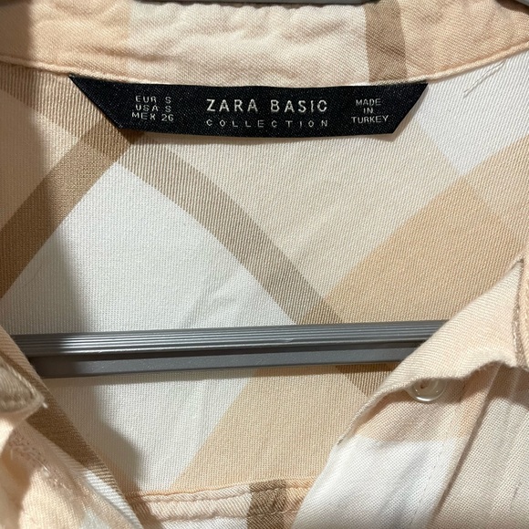 Zara Plaid Shirt Women S - Picture 2 of 3